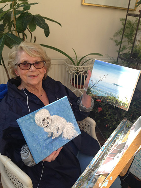 This lovely lady was 90 plus and still happy to take up a new hobby  fantastic results.