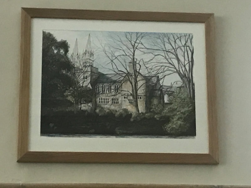 Jeanni's Original Painting of the Old School at Truro Cathedral