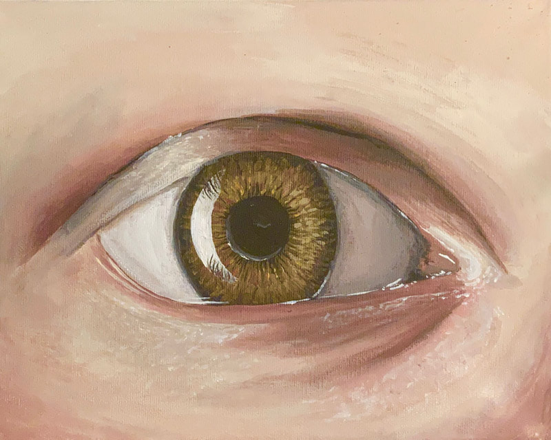 Painting of an eye by a teenage student of mine