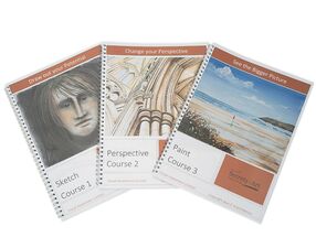 Picture of jeannis three books which are available to support her art courses - Secrets of art...
