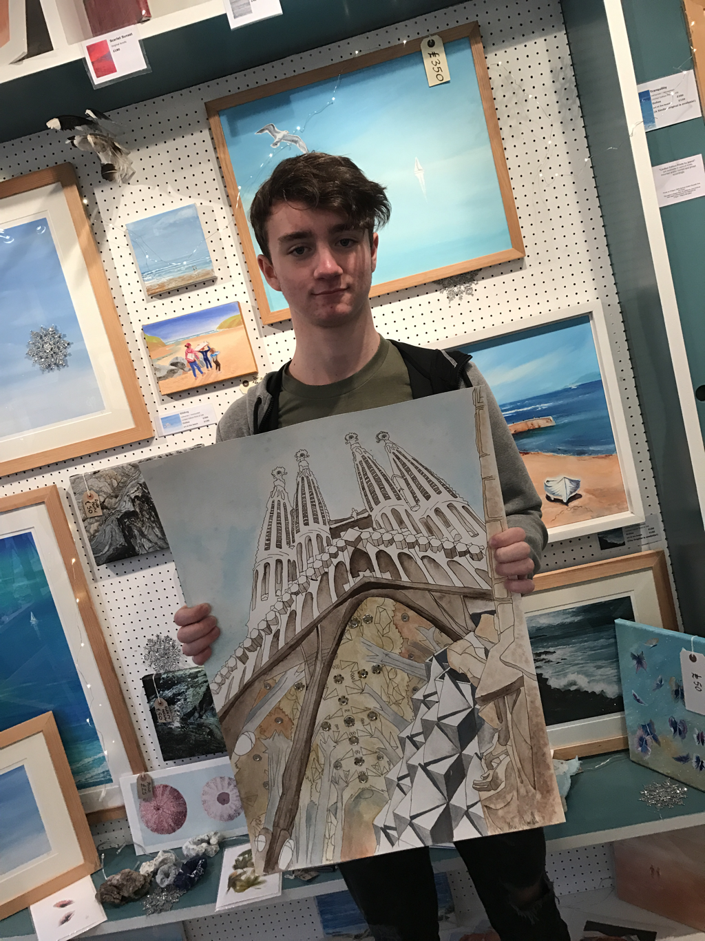 painting of Truro Cathedral my student doing extention course. 
